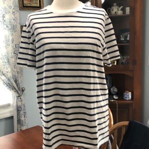 Unisex Navy and white SUPER SOFT tee from J.Crew size L PLANET SUSTAINABILITY